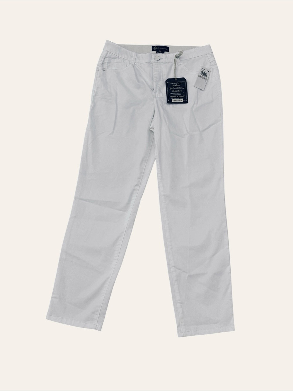 Democracy Pants Womens Sz 10 Modern “Ab"Solution High Rise Slimming Panels White